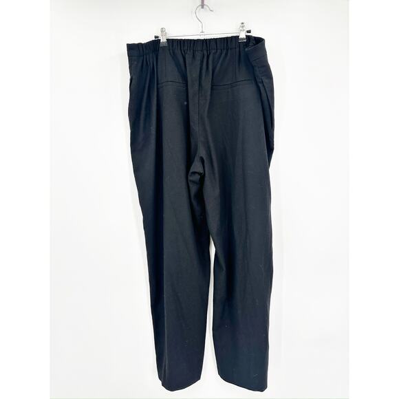 Vince Wool-Blend Flannel Easy Pull-on Black Pants Size 2X NWT - Picture 2 of 7